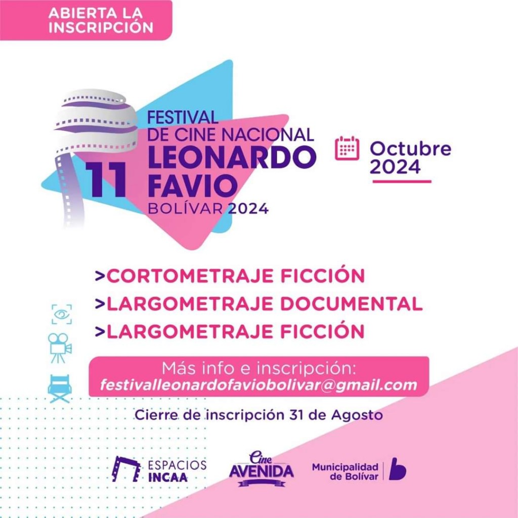 Se encuentra  abierta la convocatoria para el Festival de Cine Nacional Leonardo Favio